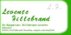 levente hillebrand business card